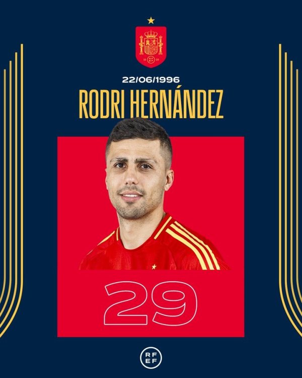Rodri s 29th birthday today, Spanish national team sends blessings