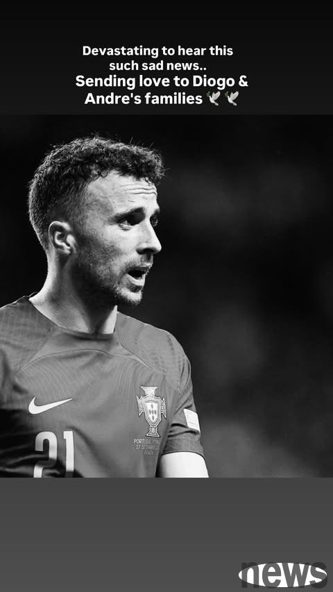 Beckham posted a message to mourn Jota: It is shocking to hear this sad news and greet his family