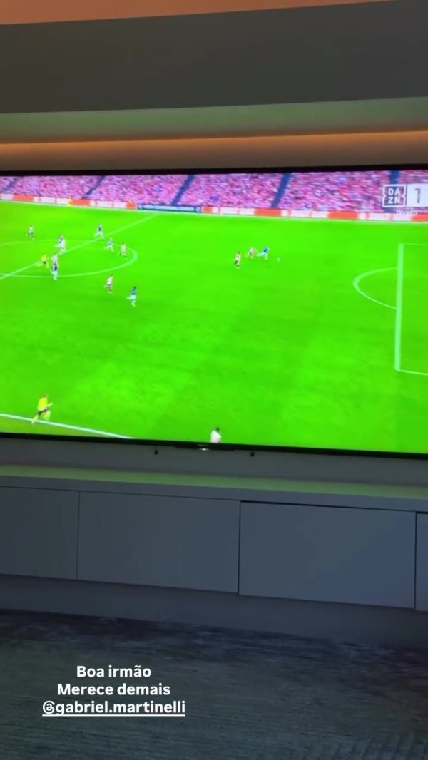 Jesus social media posted Martinelli s goal: Good-doing brother, you are amazing!