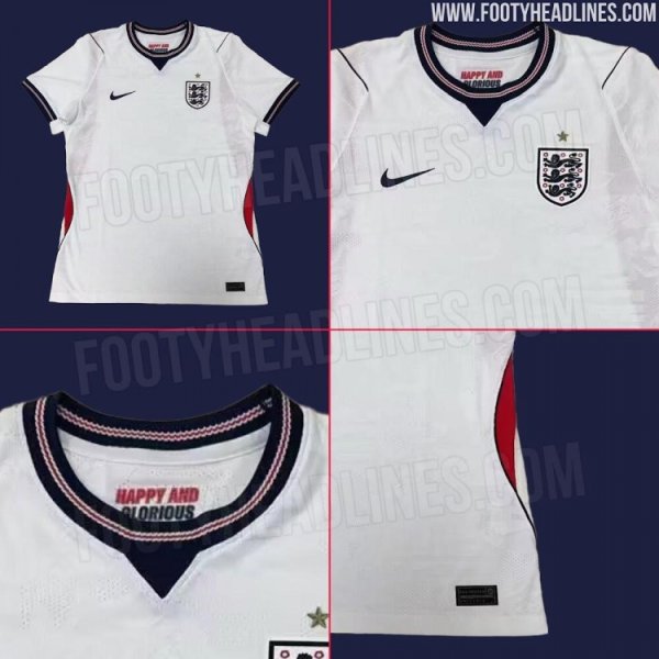 Spy photos of England s World Cup home jersey: classic white background, paired with delicate jacquard patterns