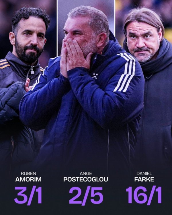 Odds of the next Premier League coach to be sacked: Australia and Poland take the lead, followed by Amorim and Falke